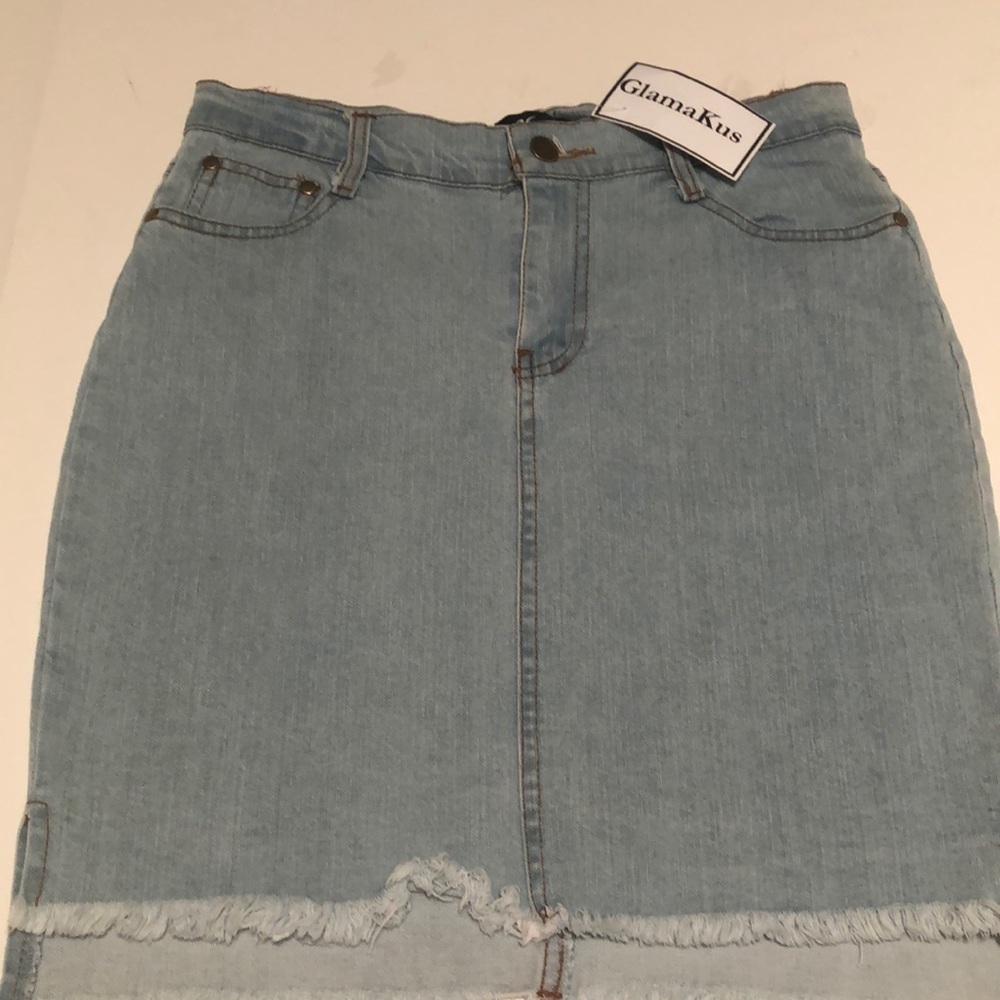 Light blue denim skirt . Small